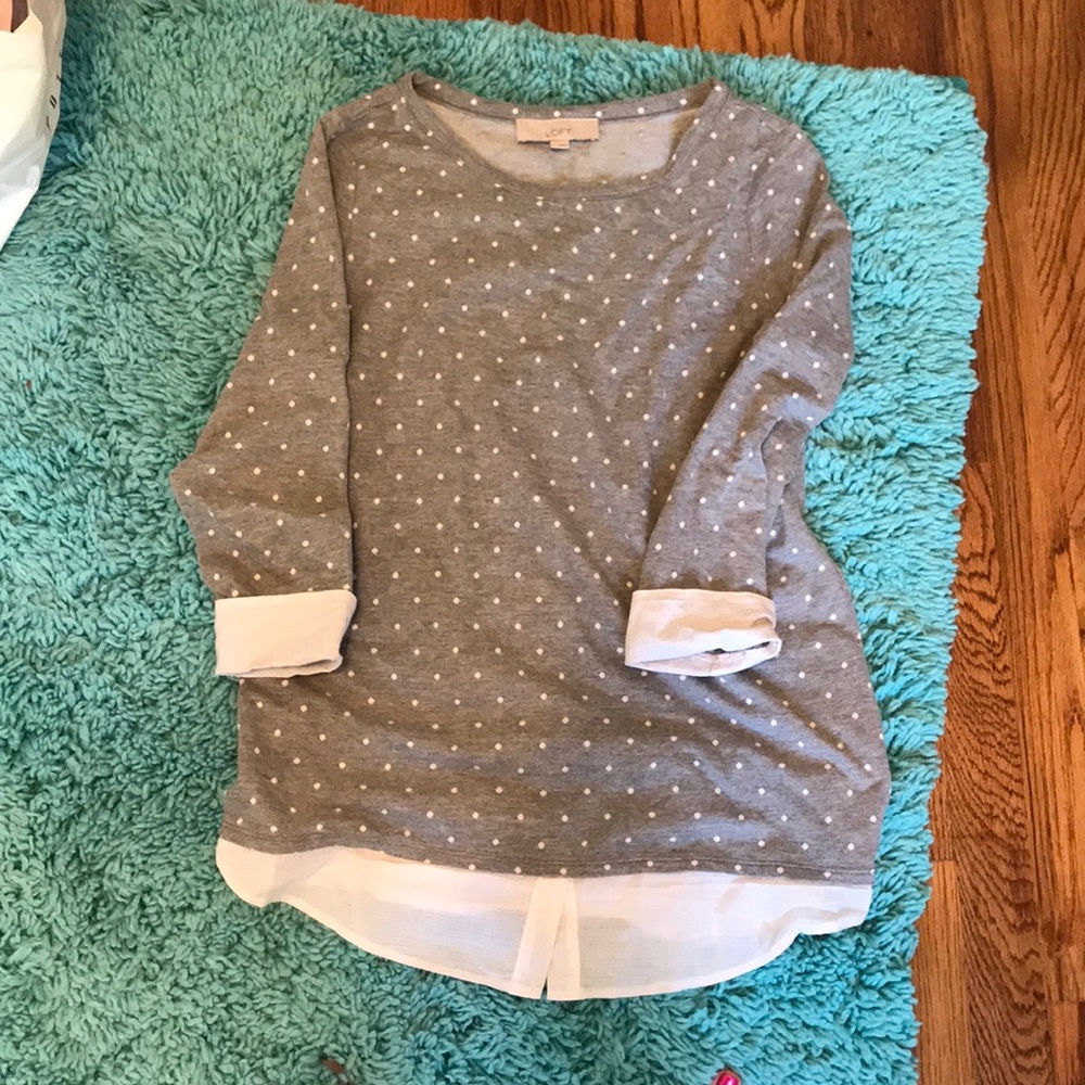 Loft polka dot top